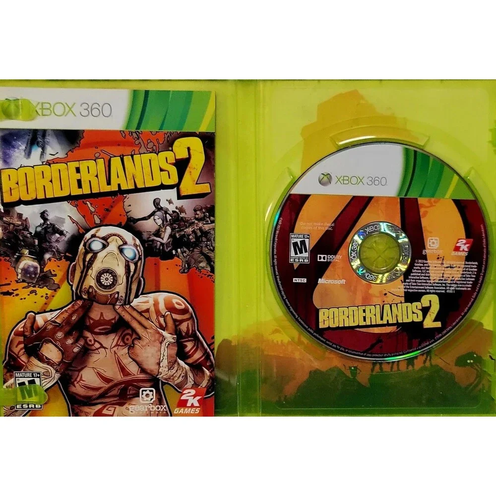 XBOX 360: BORDERLANDS 2, COMPLETE CIB, VG COND, MANUAL, NICE DISC,FAST SHIPPING